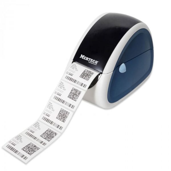 Принтер этикеток MERTECH LP58 EVA RS232,USB белый с голубым