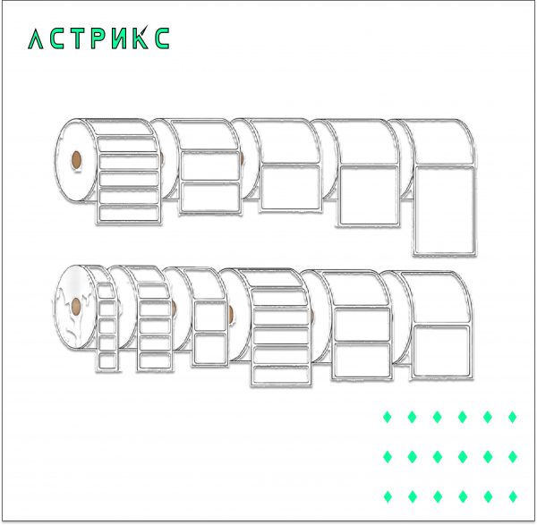 Термоэтикетка ТОП 100х35 мм/1000 шт. вт 40 мм
